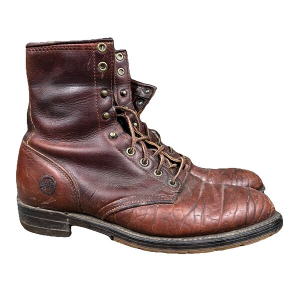 Double H Boots Men's 10 EE Lacer Leather Western Cowboy Work Vintage 9748 - Picture 11 of 11